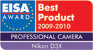 NIKON D3X DE NOUVEAU PRIMÉ PAR LE JURY DE L'EISA