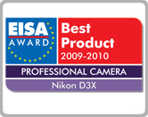 A NIKON D3X EISA díjat nyert
