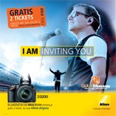 2 gratis Guus Meeuwis kaarten twv € 100,- bij een D3200